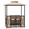 3-Piece Patio Bar Set Grill Gazebo & 2 Bar Stools with Tempered Glass Bar Table